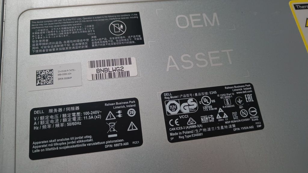 Serwer Dell 6x Xeon E5-2680v3 2x2000W 3 x Dell E02B  Dell FX2s