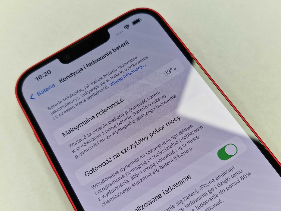 Iphone 14+ 256GB/ A2886/ Red/ Czerwony/ BAT 99%/ Grade A + ładowarka