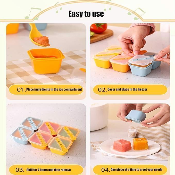 Foremki do lodów z patyczkami z pokrywką 6szt