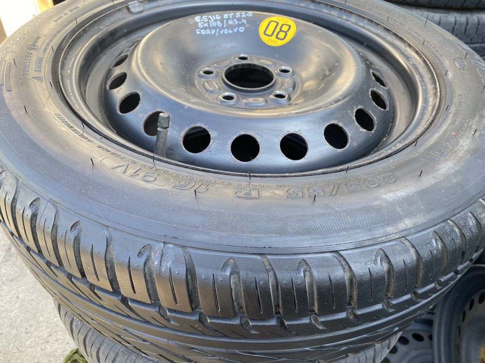 Koło zapasowe 5x108/63.4 Ford/Volvo 6.5J16 ET52.5 opona 205/55R16
