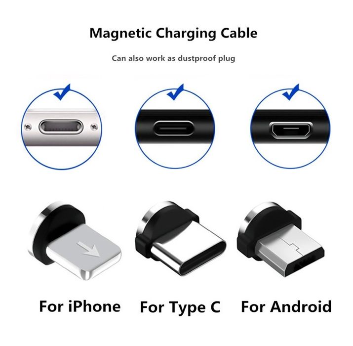 Cabo magnético de carregamento rápido