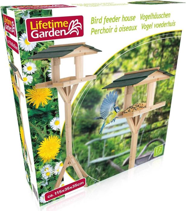 Lifetime Garden Karmnik dla Ptaków ze Stojakiem 115 x35x35 do Ogrodu