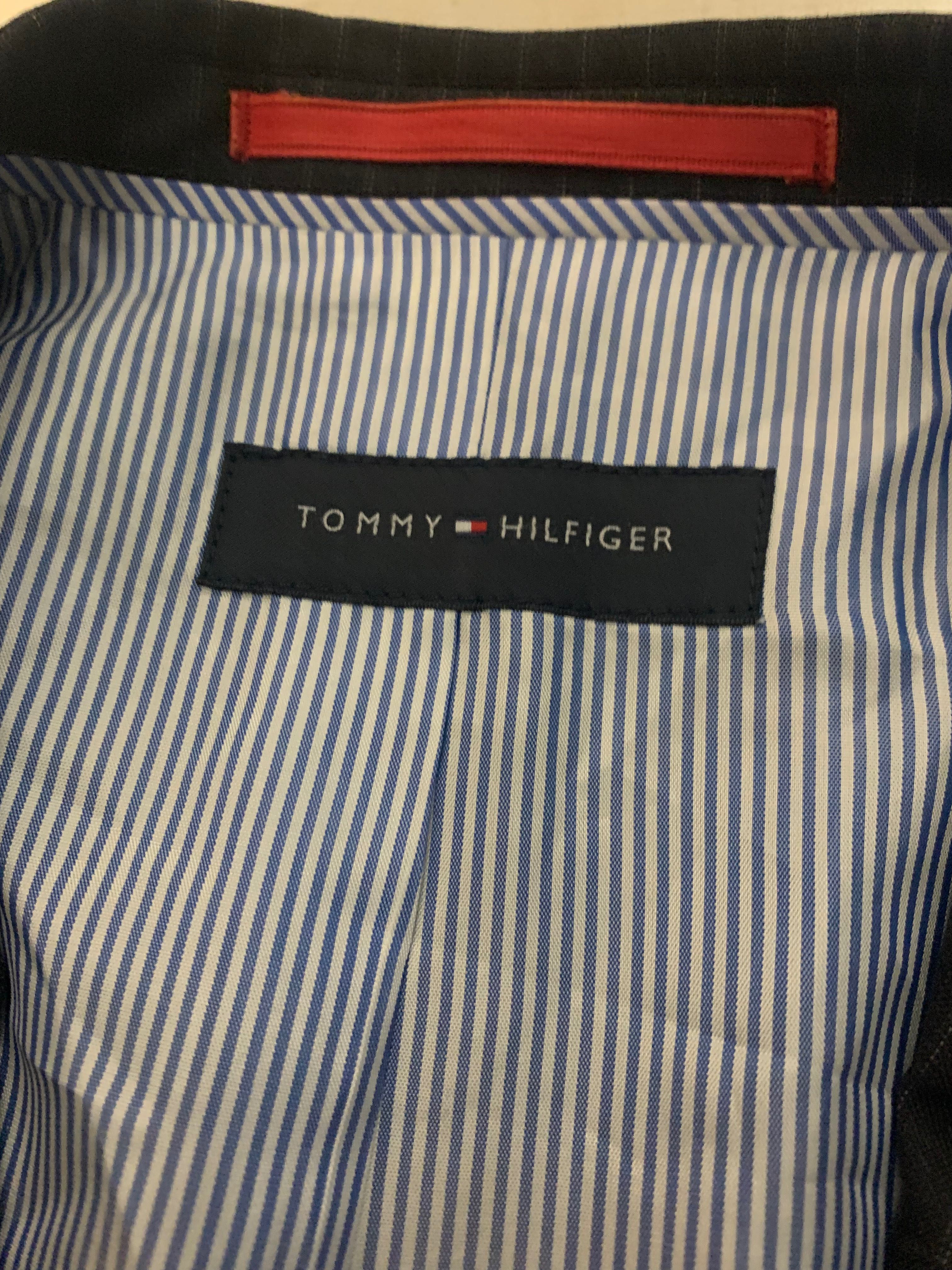 Tommy Hilfiger męska marynarka XL w paski wełna wielbłądzia i owcza