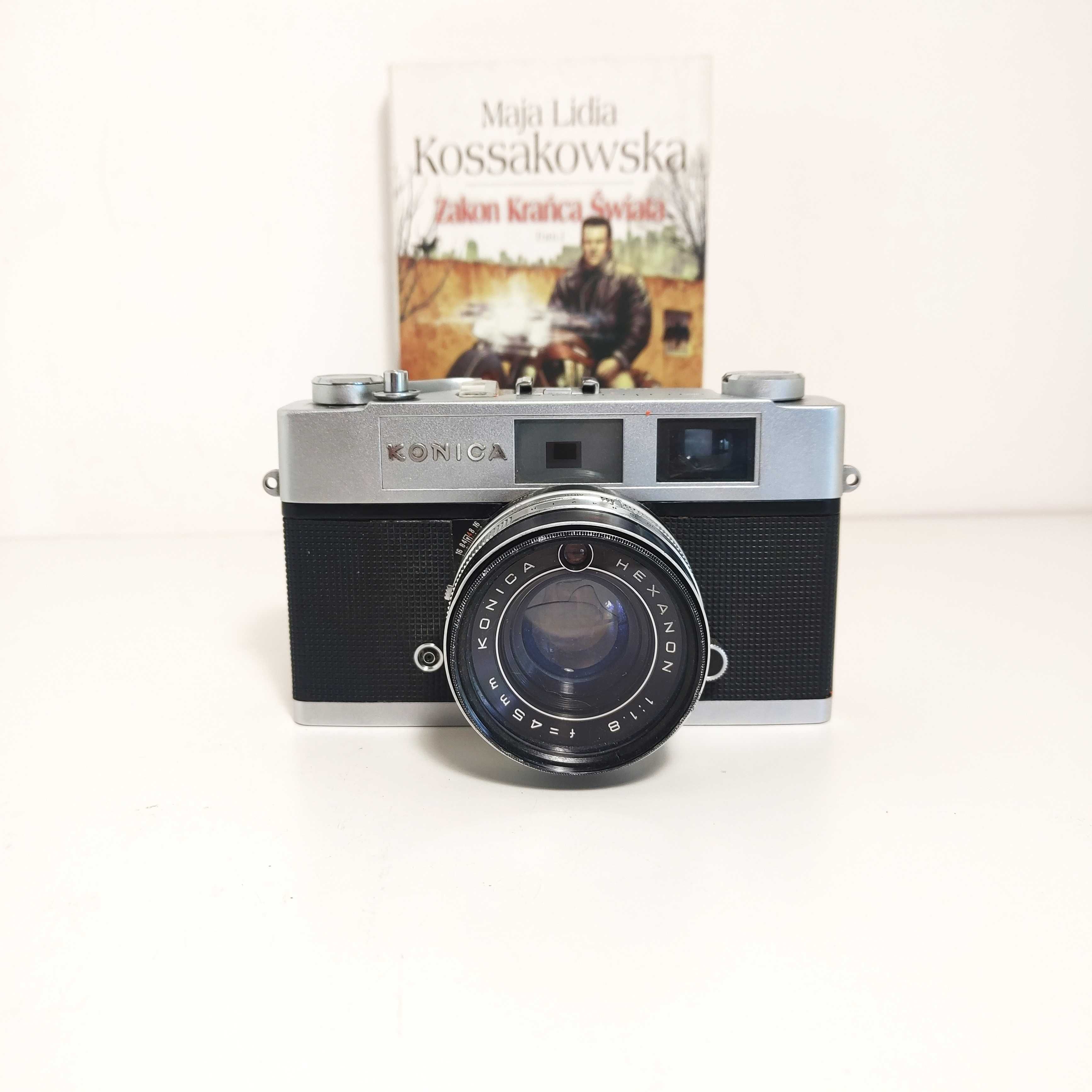 Aparat Analogowy Dalmierz KONICA auto S2 z HEXANON 45 mm 1:1,8 z 1965