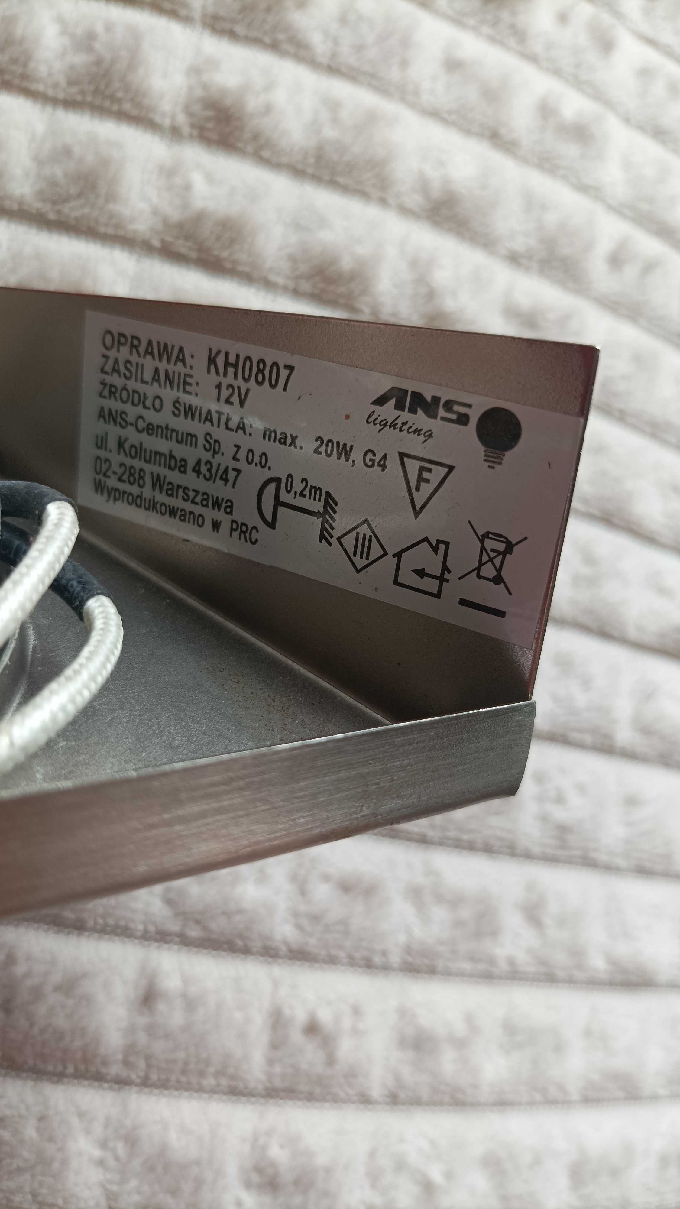 Oprawka halogenowa trójkąt stał szczotkowania 12 V