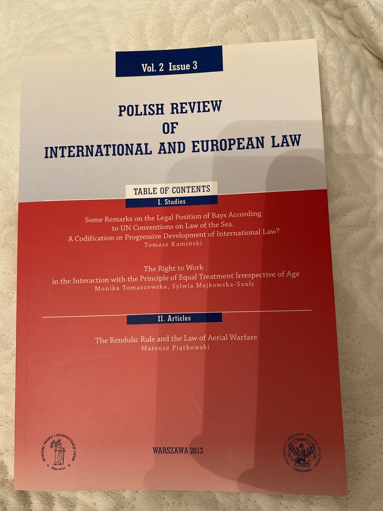 Polish Reviev of International And European Law 2013