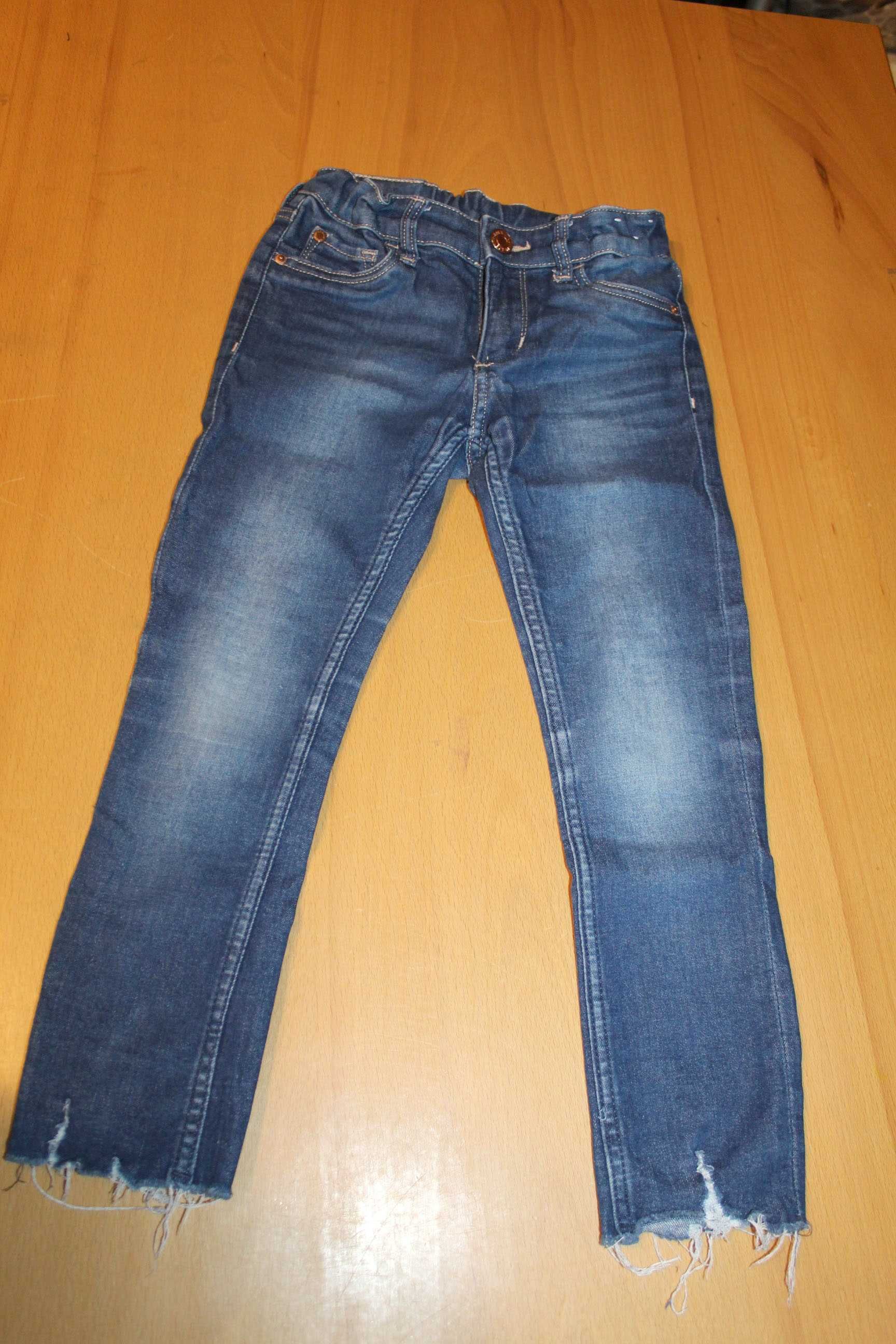 (167) Spodnie r. 110 jeansowe H&M dżinsowe HM skinny rurki jeansy