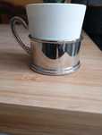 3 suportes de chávenas/copos de café em inox dos anos 80