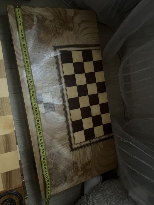 Продам шахмати 3 в 1, нові, різьба, дерево натуральне