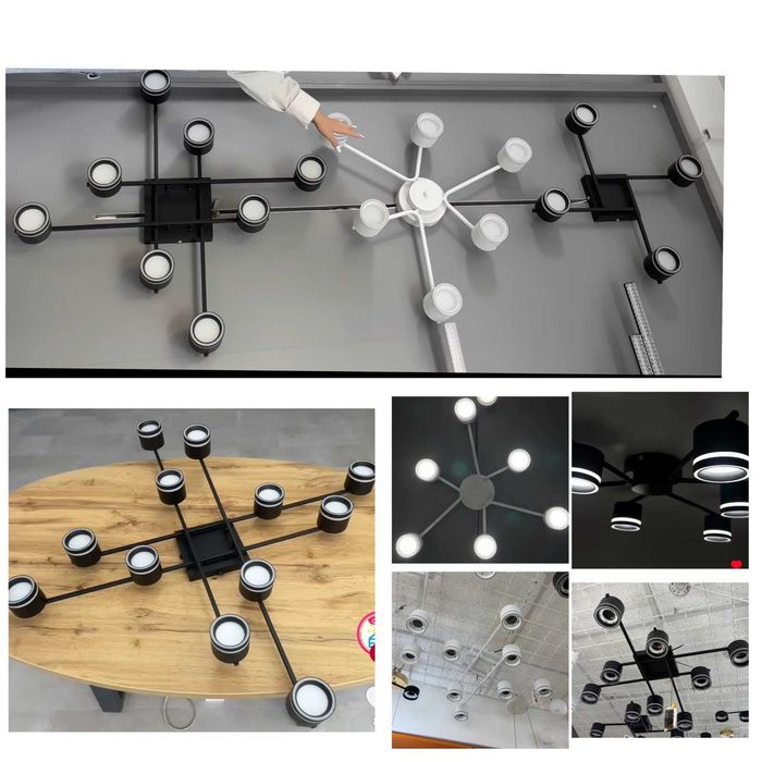 Лофт люстра світильник ЛЕД GX*53 (БЕЗКОШТОВНА Доставка)