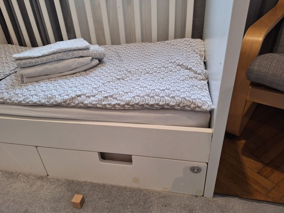 Łóżeczko dziecięce Ikea+materac+2 zestawy pościeli