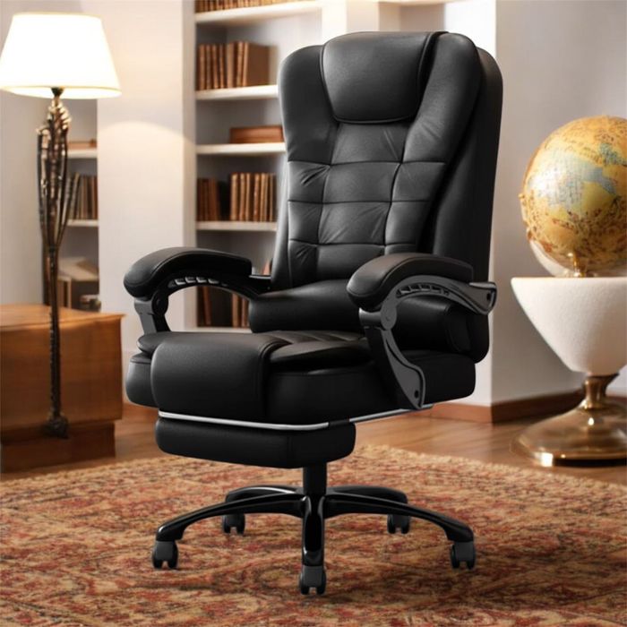 Fotel biurowy PREMIUM‼️ obrotowy z podnóżkiem Krzesło obrotowe NOWE