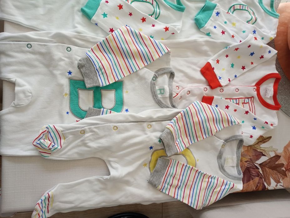 Śpiochy bawełniane niemowlęce pajacyk dla dziecka 56-62