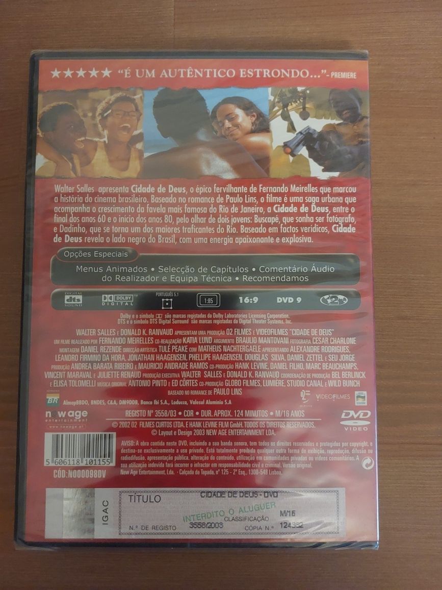 DVD NOVO e SELADO " Cidade de Deus " 2002