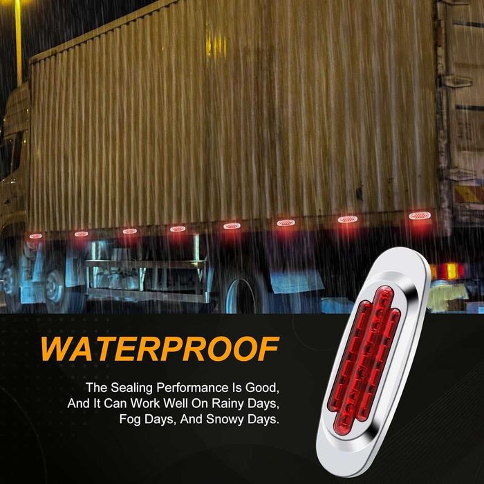 Ourbest Boczne światła obrysowe 16 diod LED 24 V 2 szt.