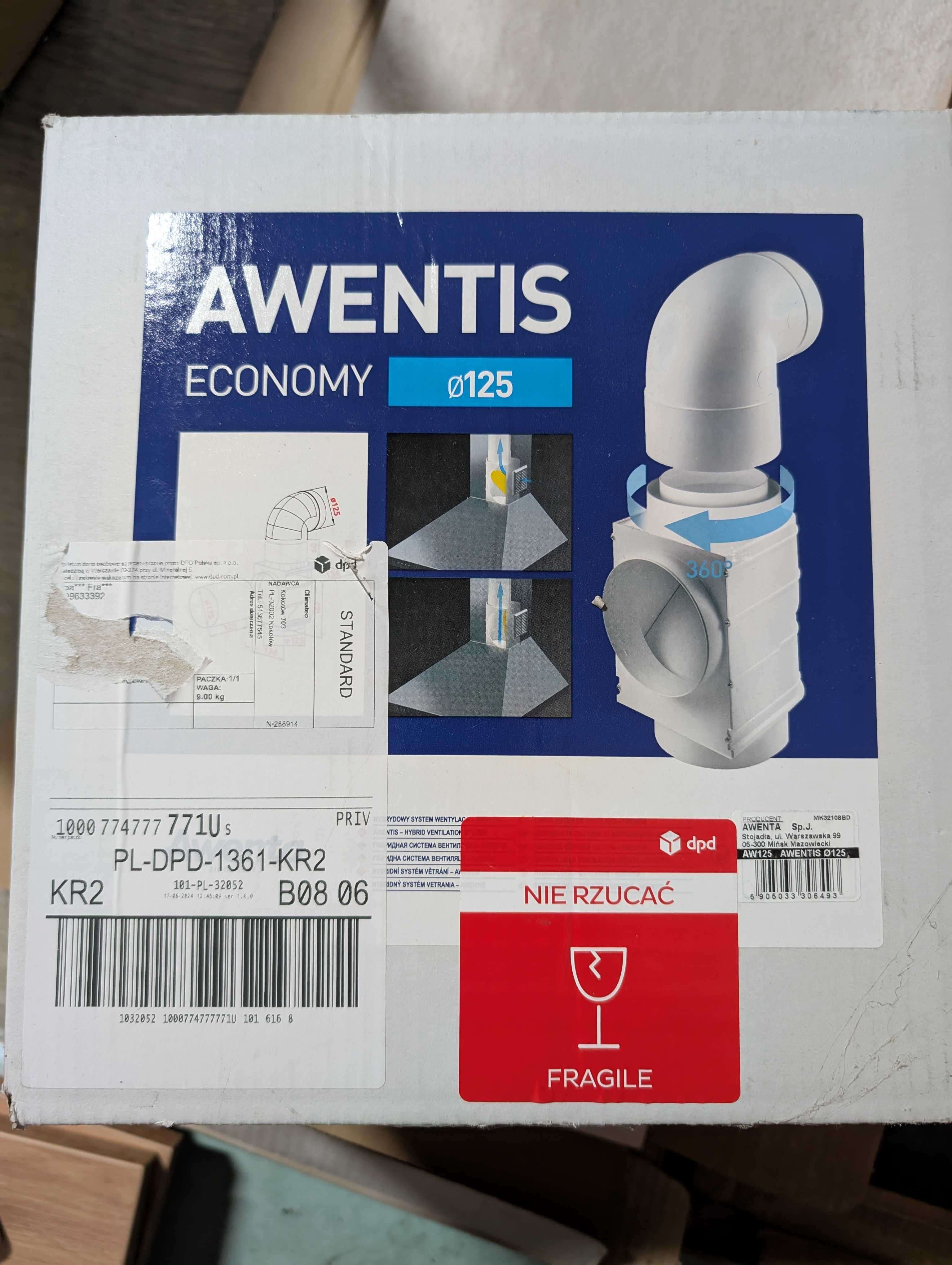 Awentis economy 125 wentylacja grawitacyjna z mechaniczna