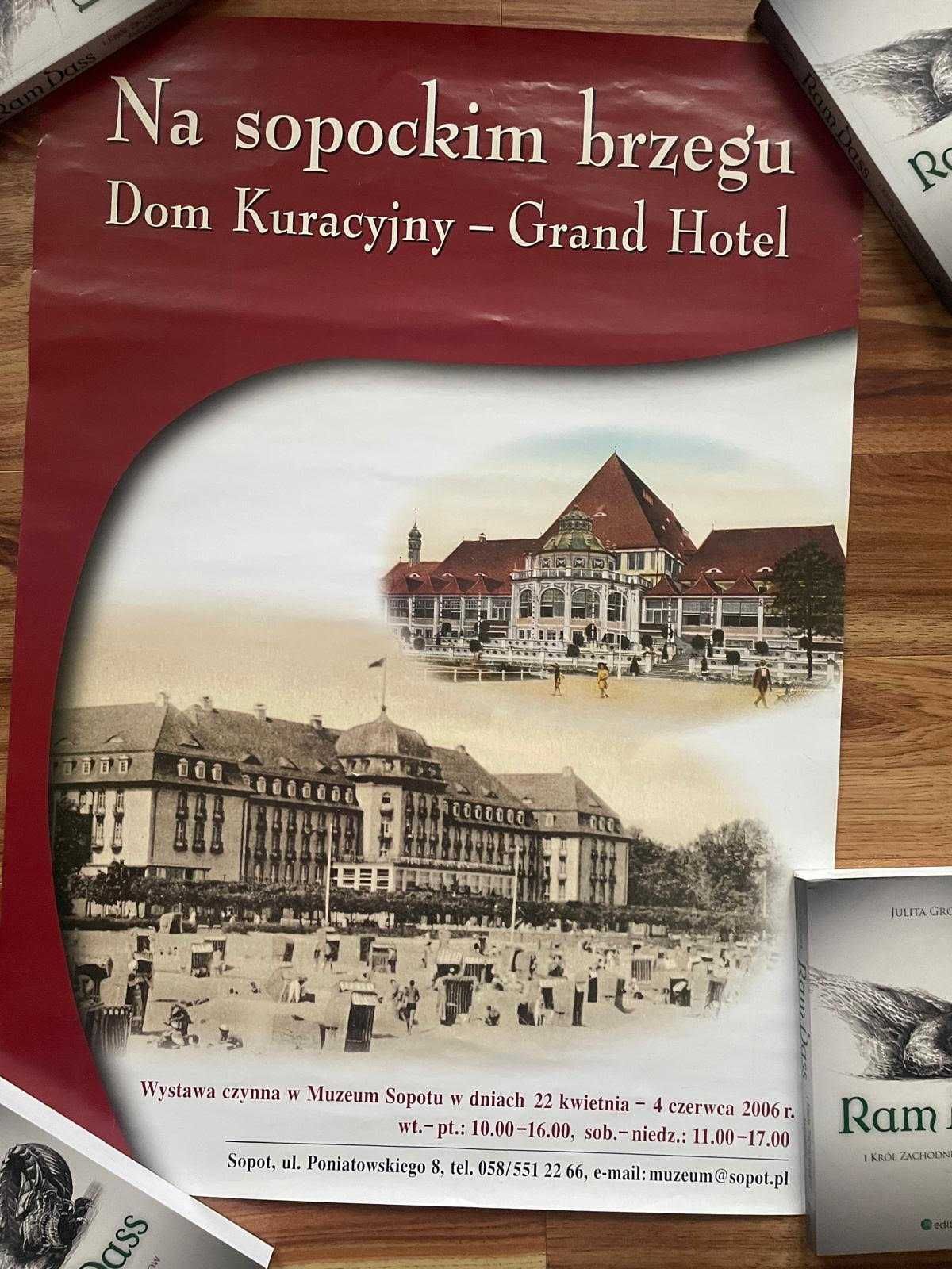 Plakat na sopockim brzegu Dom kuracyjny Grand Hotel