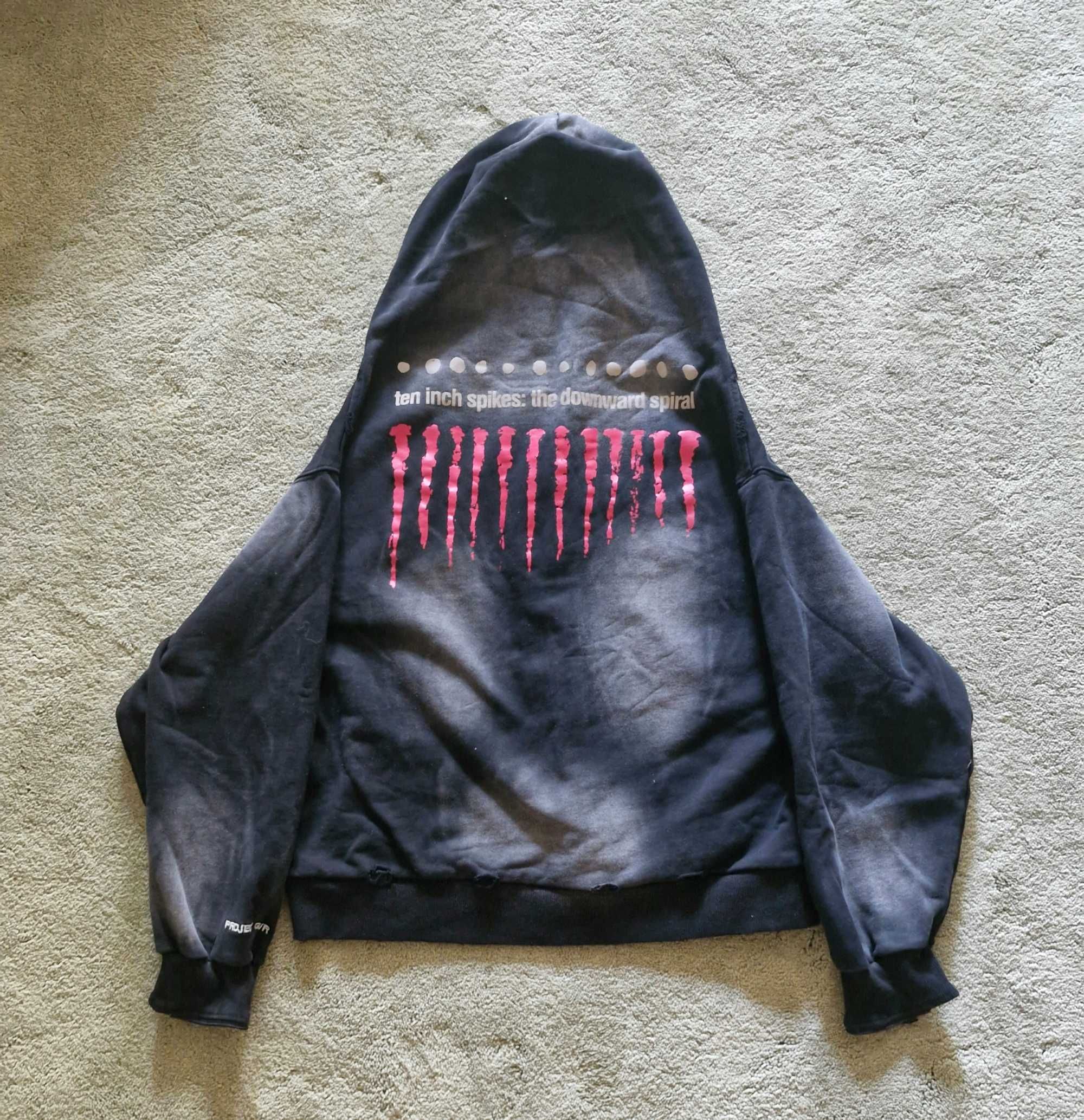 Project GR Grailz zip up hoodie чорного кольору    opium, y2k, archive