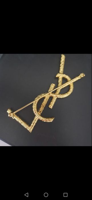 Śliczna broszka złoty kolor  7cm hit