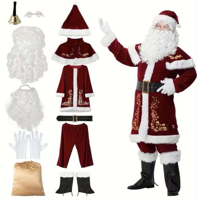 Strój świętego Mikołaja premium L