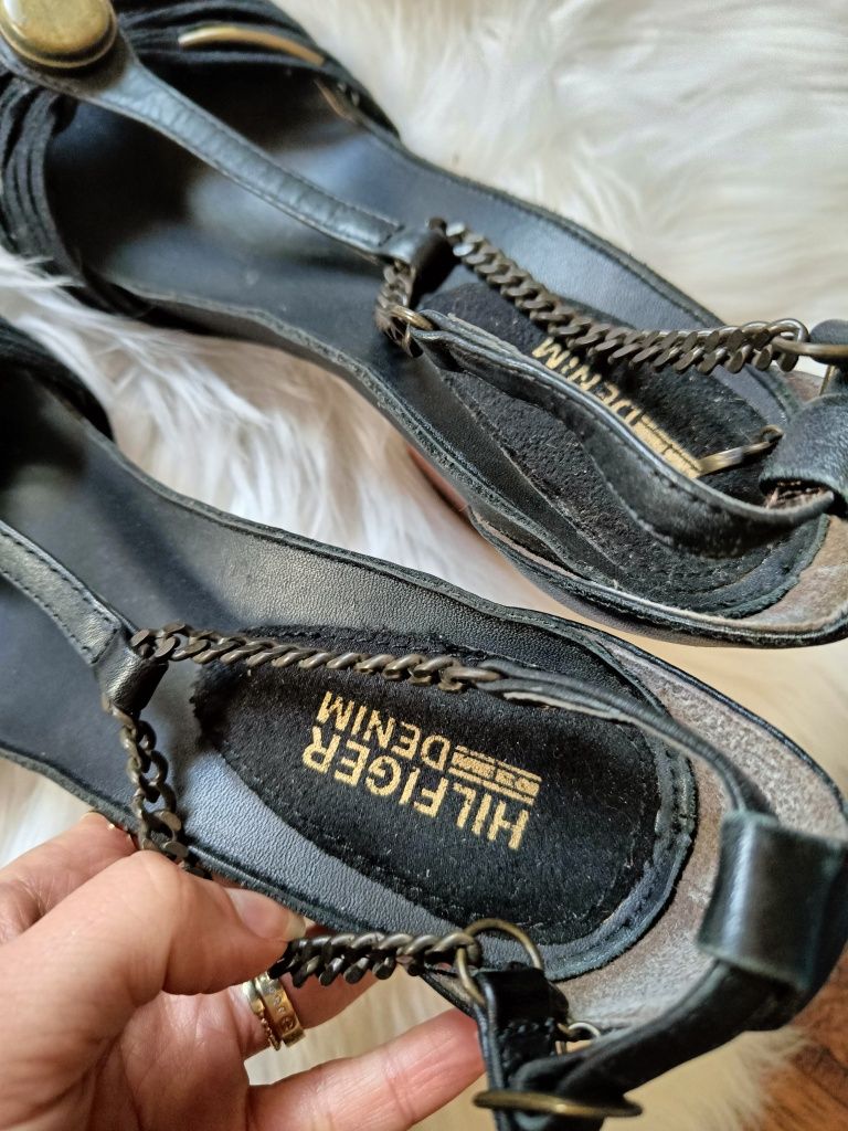 Sandałki na koturnie Tommy Hilfiger Denim rozmiar 39
