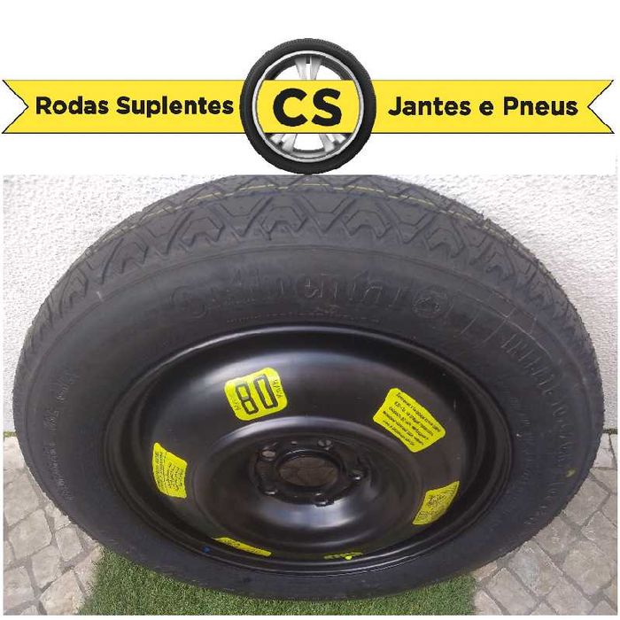 Roda suplente 16 5x108 PSA Peugeot Citroen Pneu fino Jante emergenci