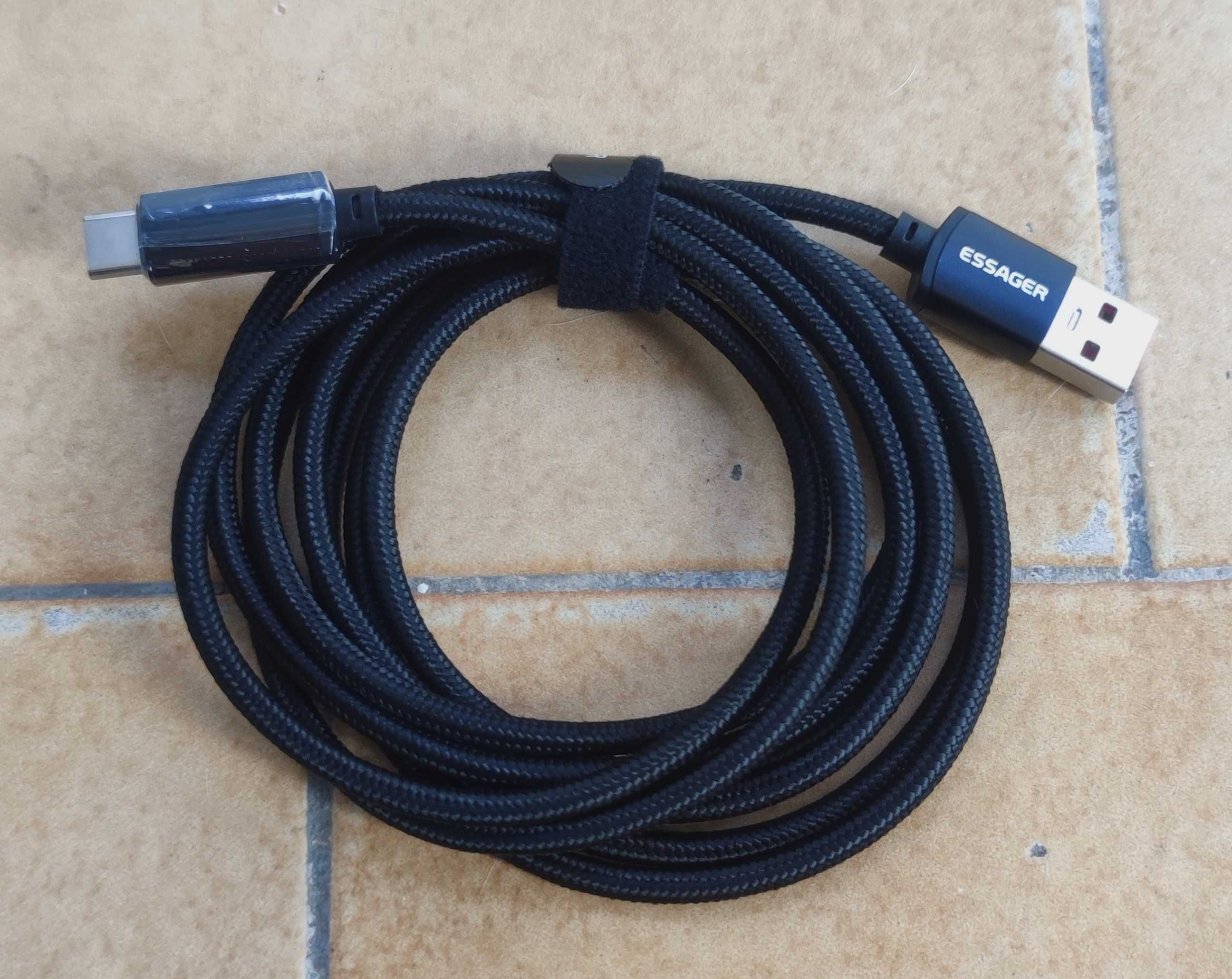 Cabo de carregamento rápido Essager - USB / Type C - 2 metros - NOVO