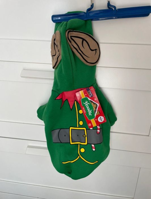 Świąteczna bluza dla psa z kapturem - Elf Rozmiar M