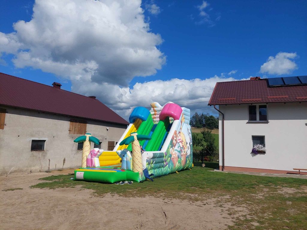 Dmuchana Zjeżdżalnia Zwierzęta Tunel