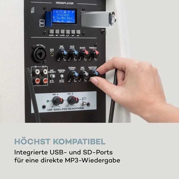 Немецкая Аккумуляторная колонка Auna Streetstar 12" мобильная акустика