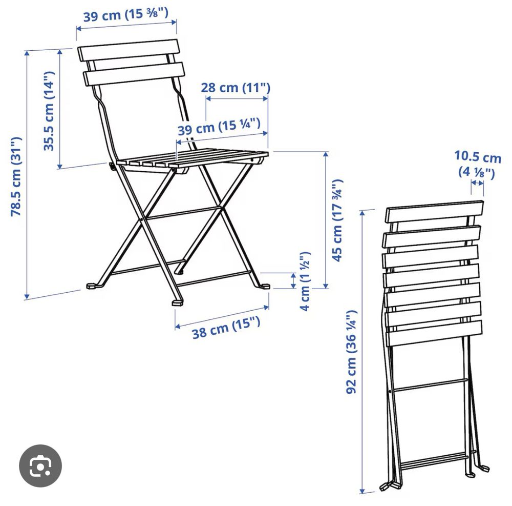 Komplet krzeseł i stołów Ikea TARNO