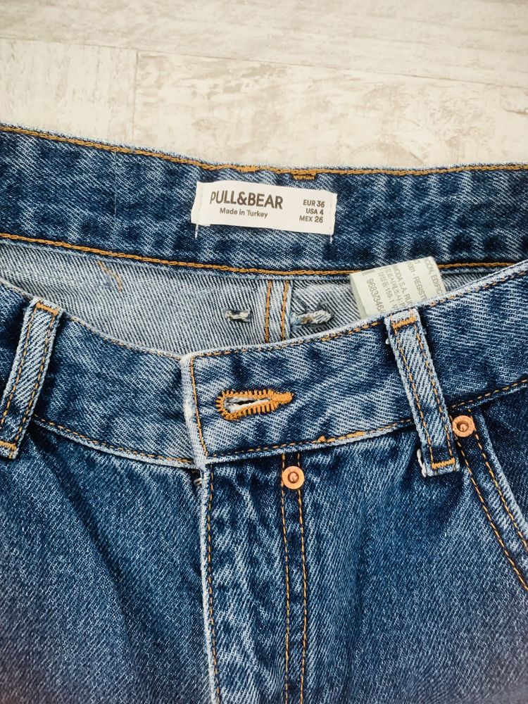 Jeansy wysoki stan pull and bear 36 s