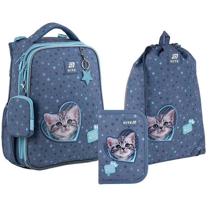 New. Шкільний набір Kite Education Studio Pets SET 4в1 для дівчинки