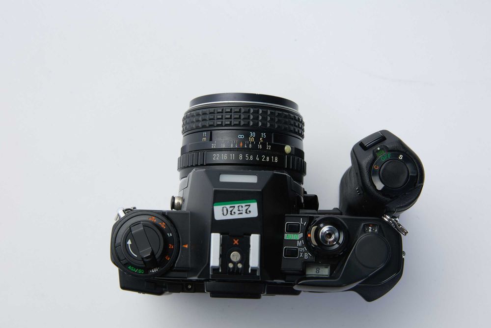 aparat pentax super a czarny 55mm f1.8 + grip