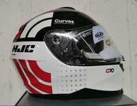 Capacete Integral HJC C70 Curves White / Red ( NOVOS )