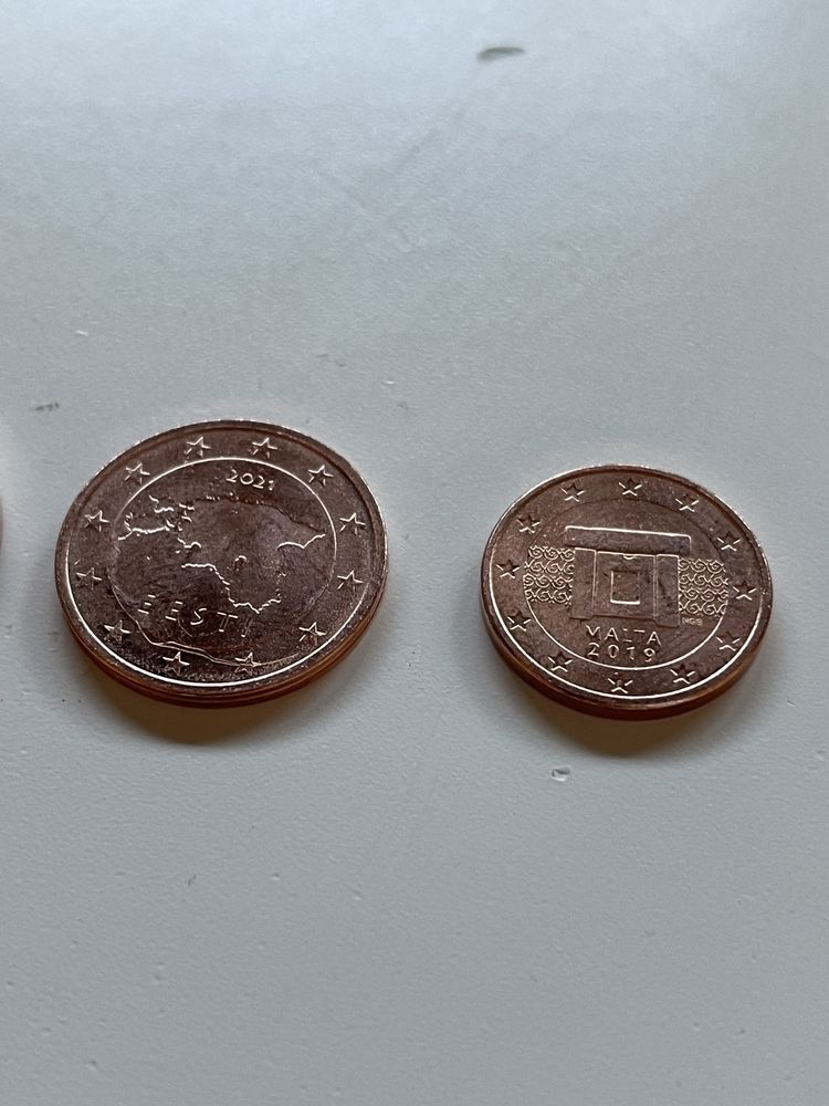 Vendo/Troco moedas Euro correntes raras (Lituania, Estonia, Malta)