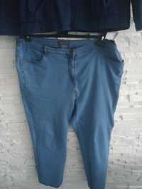 Spodnie jeansowe gumowane 52