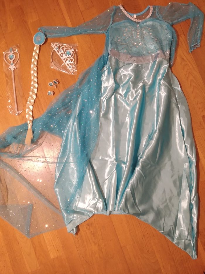 Vestido Acessórios Princesa para Menina tamanho 5A - Carnaval e Festas