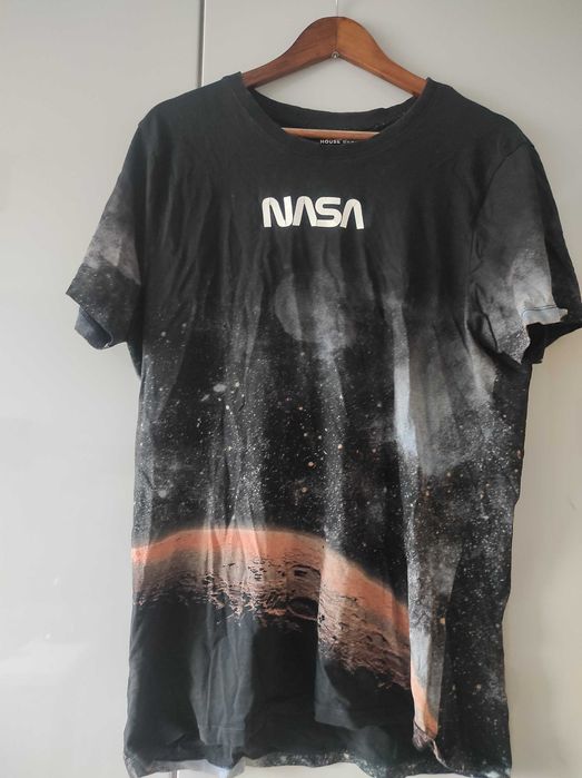 Piękny T-shirt Koszulka NASA z House nadruk planety przód i tył roz.XL