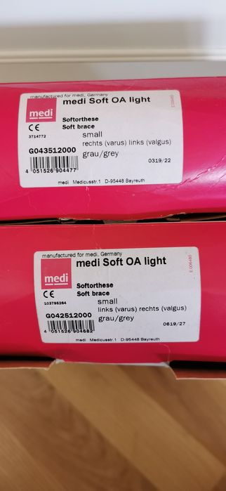 2x orteza na kolano medi soft koślawość/szpotawość
