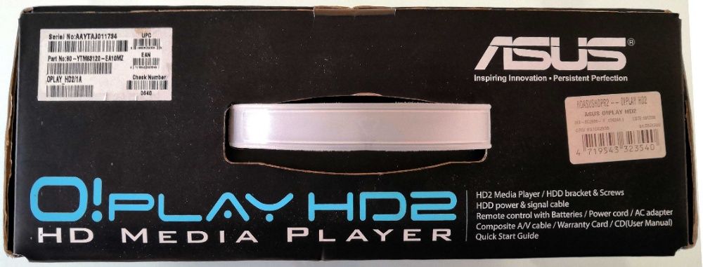 Asus O!Play HD2 Media Player HDP-R2 + 1.0TB WD Caviar Green