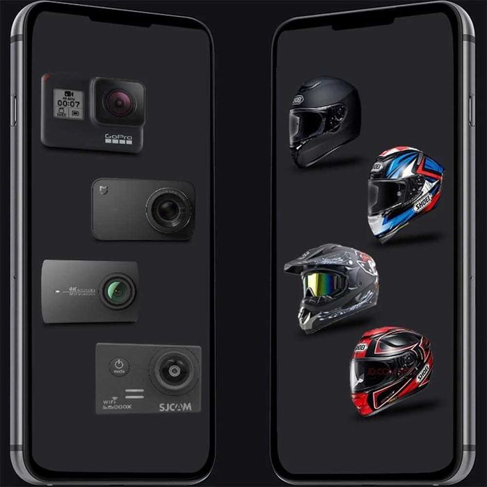 Suporte de Câmara GoPro e Telemóvel para Queixada de Capacete