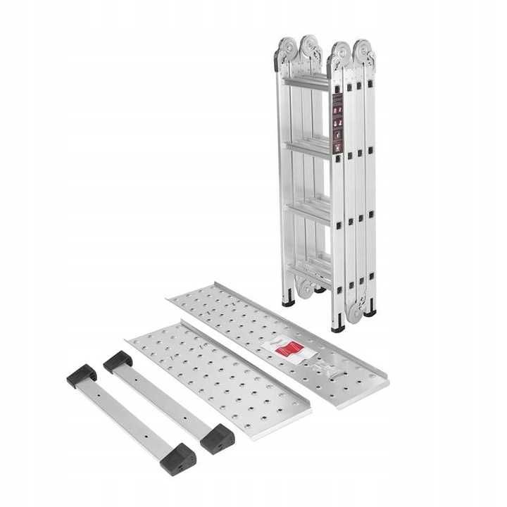 Drabina 4x4 460cm wielofunkcyjna z platformą przegubowa składana K4071