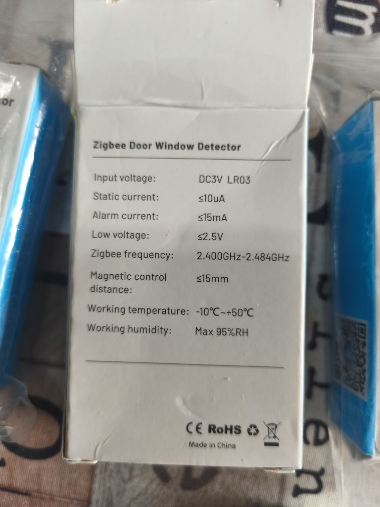 Sensor detetor de janela ou porta Zigbee