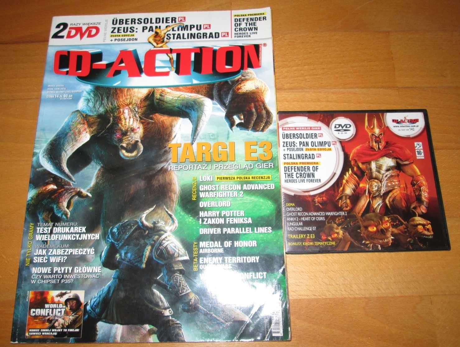 CD-Action 08/2007 (142) + Zeus Pan Olimpu + Posejdon Złota Edycja PL