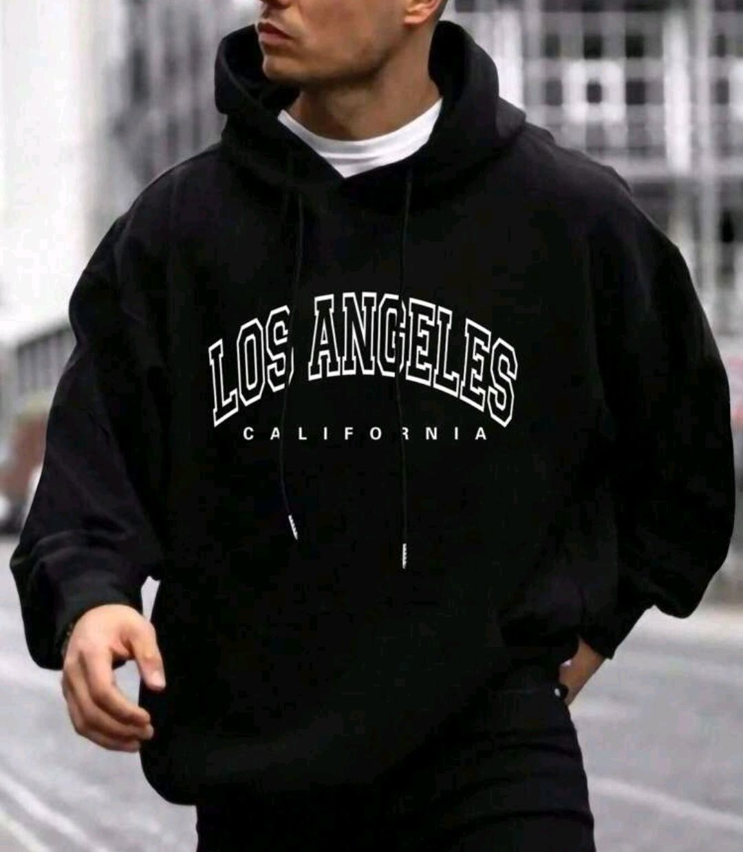 Sweat com Capuz "L. A." - Tamanho L (Nova)