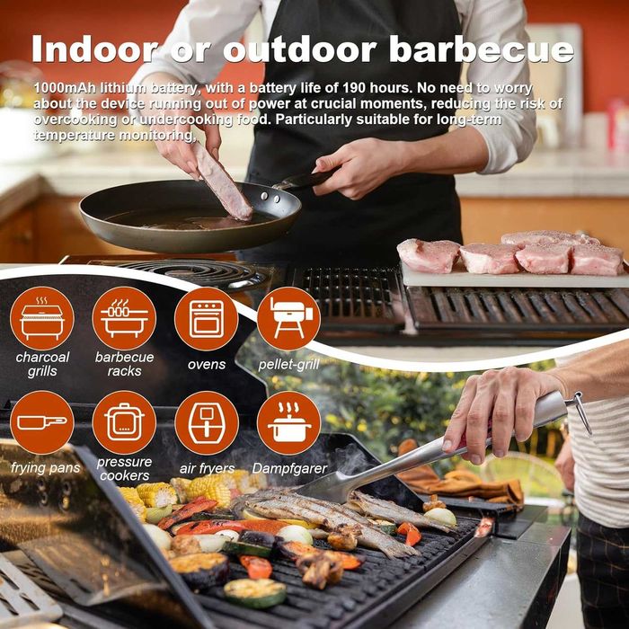 Bezprzewodowy termometr do grilla Bluetooth apka
