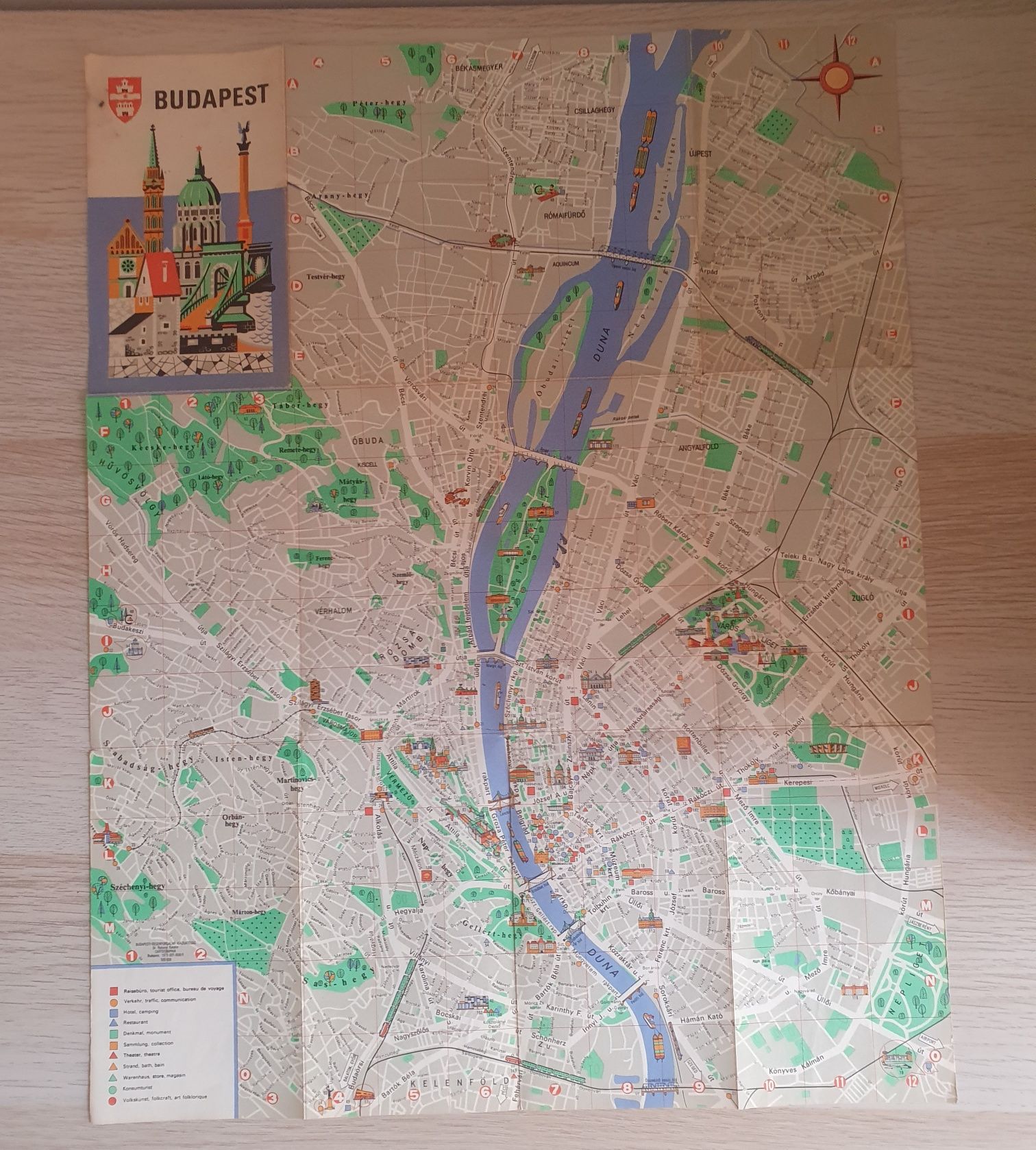 Stary plan Budapesztu lata '70
