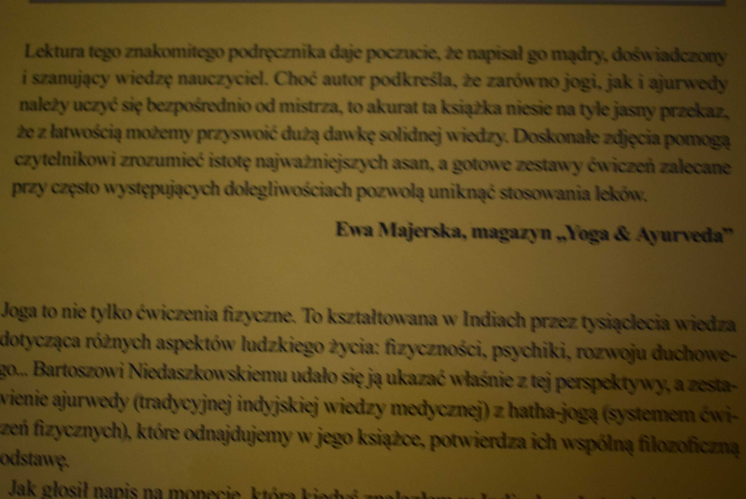 Joga i Ajurweda. Bartosz Niedaszkowski.