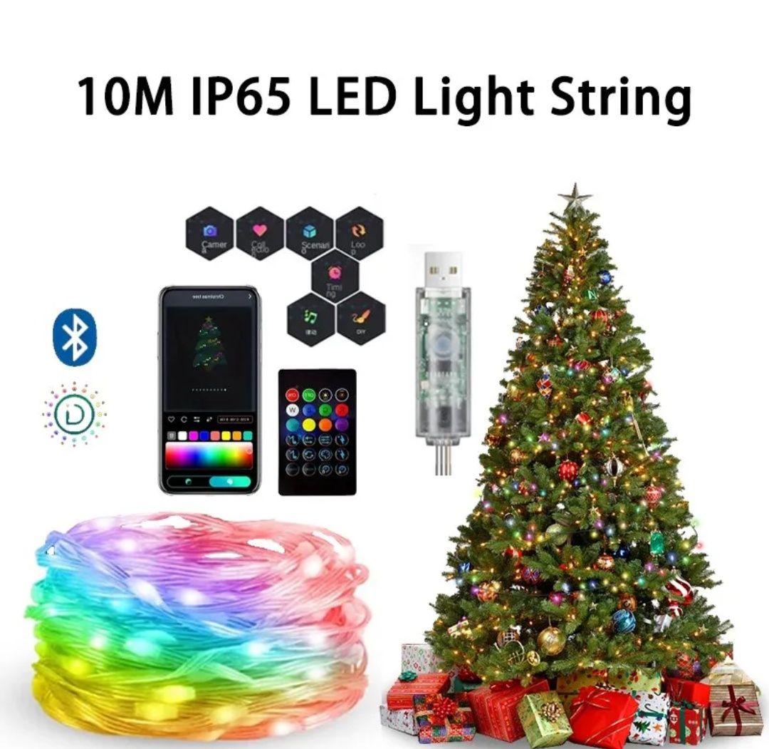 Смарт лед гірлянда 10м led